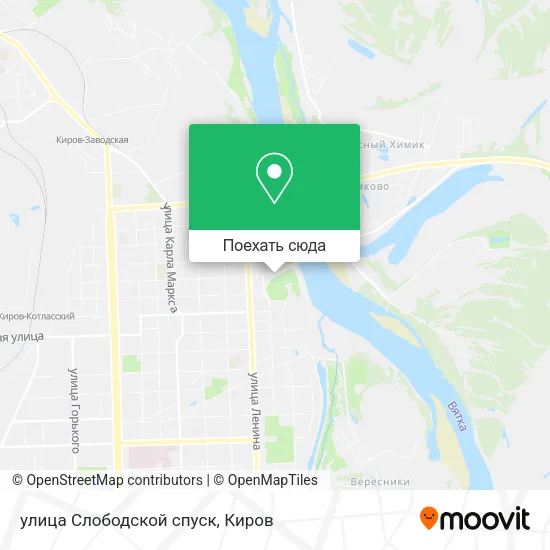 Карта улица Слободской спуск