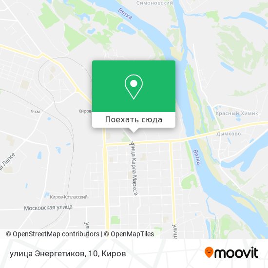 Карта улица Энергетиков, 10