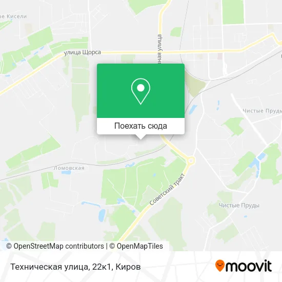 Карта Техническая улица, 22к1