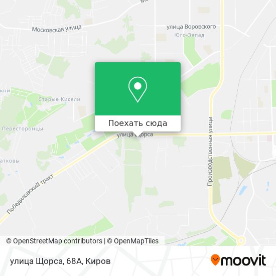 Карта улица Щорса, 68А