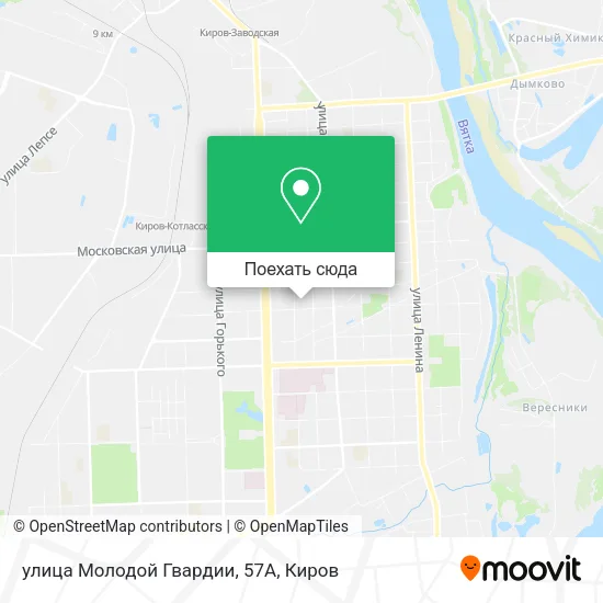 Карта улица Молодой Гвардии, 57А