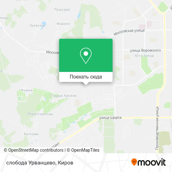 Карта слобода Урванцево