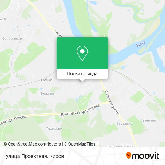 Карта улица Проектная