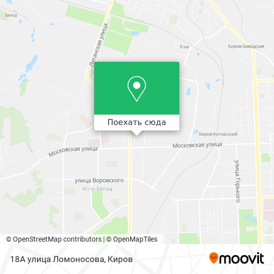 Карта 18А улица Ломоносова