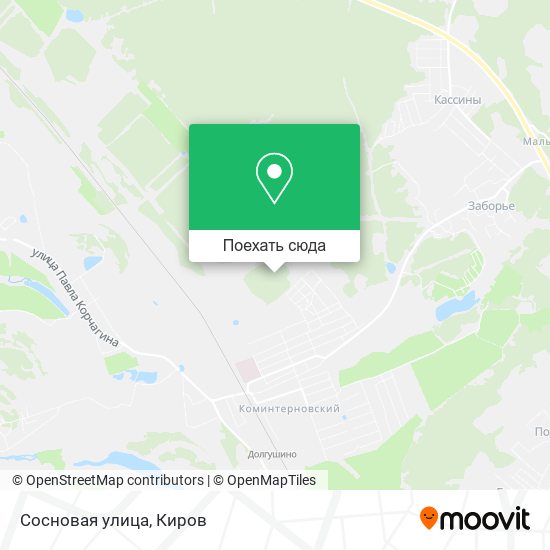 Карта Сосновая улица