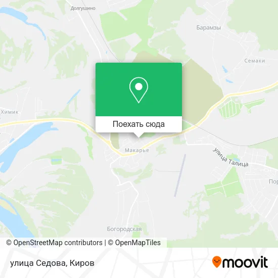 Карта улица Седова