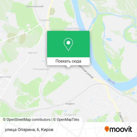 Карта улица Опарина, 6