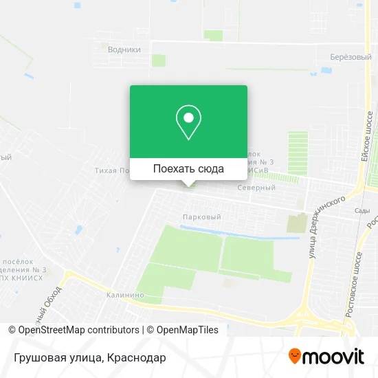 Карта Грушовая улица