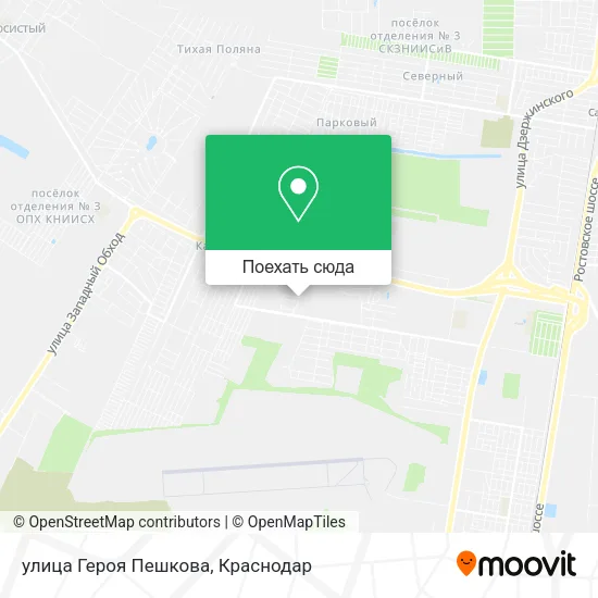 Карта улица Героя Пешкова