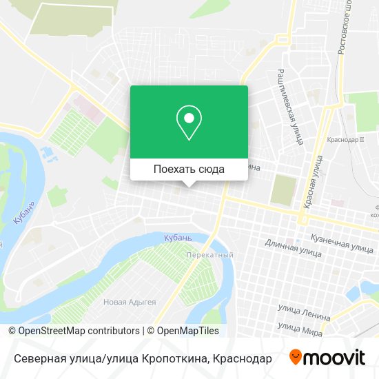 Карта Северная улица / улица Кропоткина