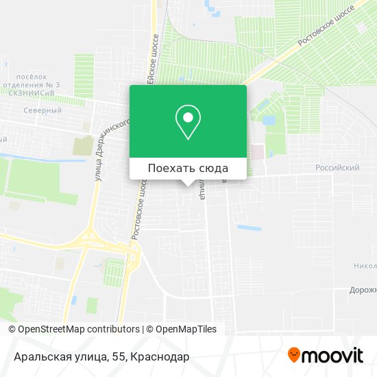 Карта Аральская улица, 55