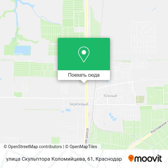 Карта улица Скульптора Коломийцева, 61