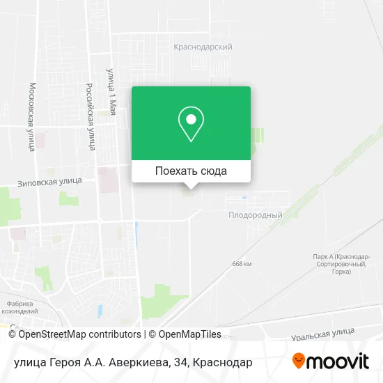 Карта улица Героя А.А. Аверкиева, 34