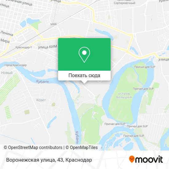 Карта Воронежская улица, 43