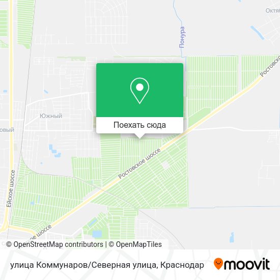 Карта улица Коммунаров / Северная улица