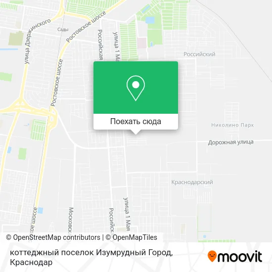 Карта коттеджный поселок Изумрудный Город
