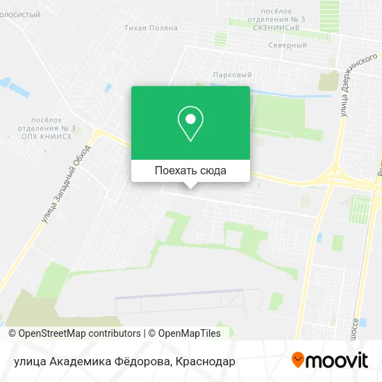 Карта улица Академика Фёдорова