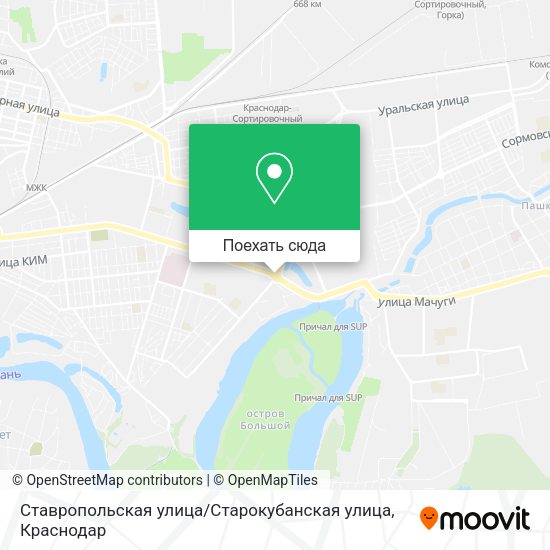Карта Ставропольская улица / Старокубанская улица