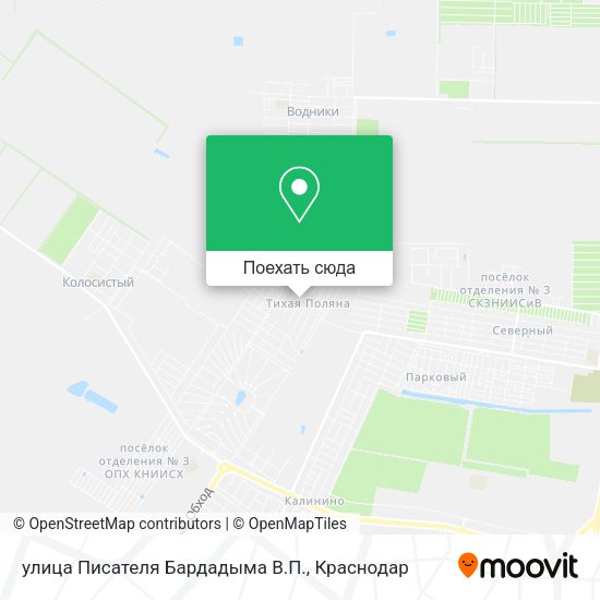 Карта улица Писателя Бардадыма В.П.