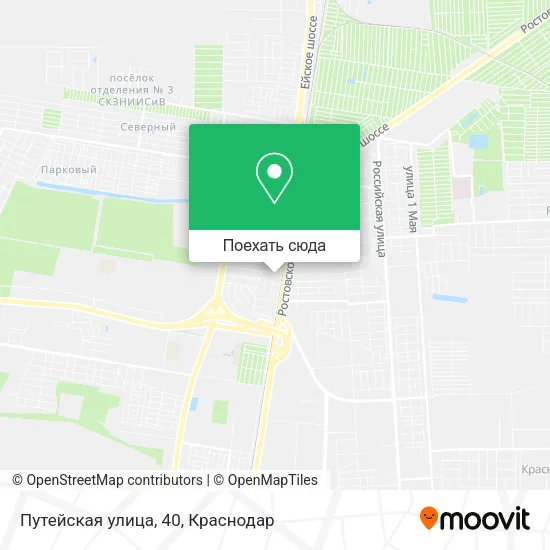 Карта Путейская улица, 40