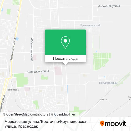 Карта Черкасская улица / Восточно-Кругликовская улица