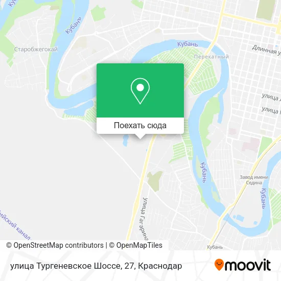 Карта улица Тургеневское Шоссе, 27