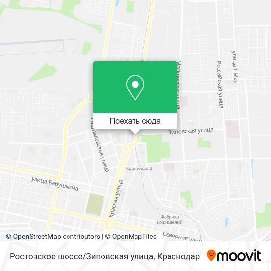 Карта Ростовское шоссе / Зиповская улица