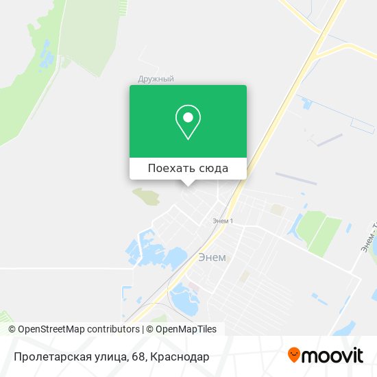 Карта Пролетарская улица, 68