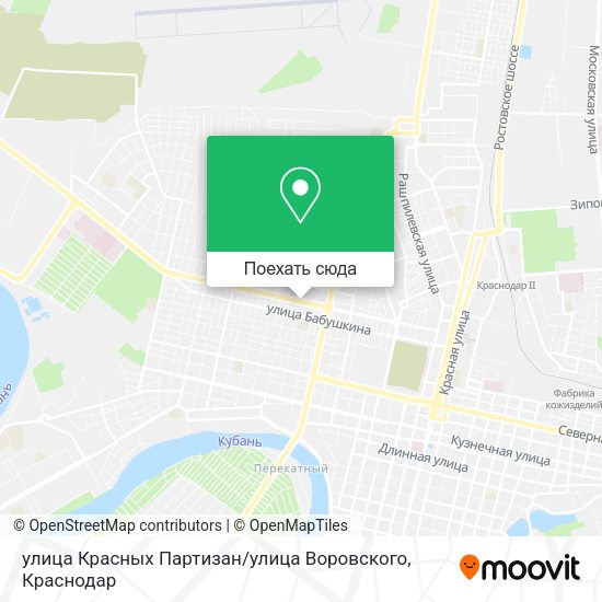 Карта улица Красных Партизан / улица Воровского