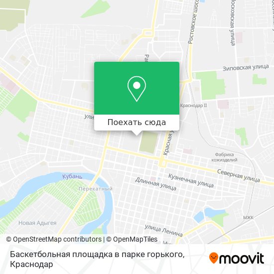 Карта Баскетбольная площадка в парке горького