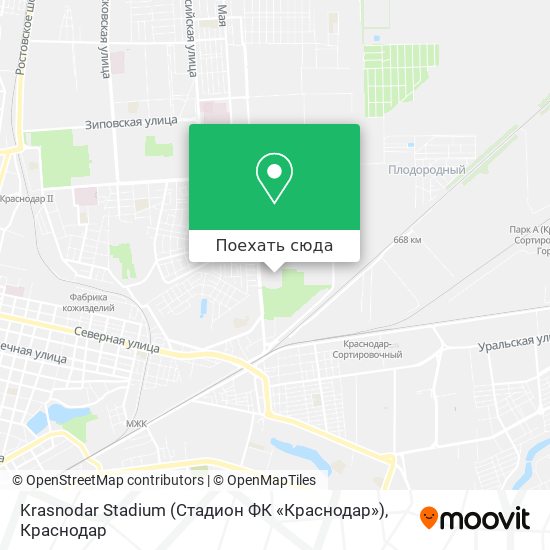 Карта Krasnodar Stadium (Стадион ФК «Краснодар»)