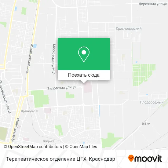 Карта Терапевтическое отделение ЦГХ