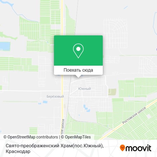 Карта Свято-преображенский Храм(пос.Южный)