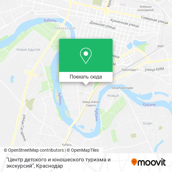 Карта "Центр детского и юношеского туризма и экскурсий"