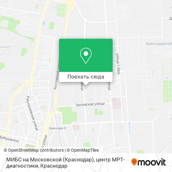 Карта МИБС на Московской (Краснодар), центр МРТ-диагностики