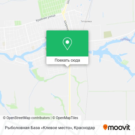 Карта Рыболовная База «Клевое место»