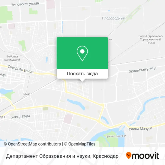 Карта Департамент Образования и науки