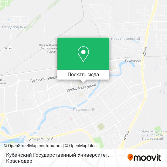 Карта Кубанский Государственный Университет