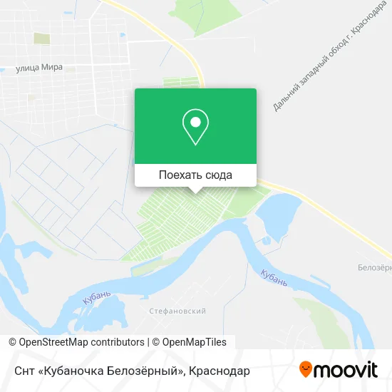 Карта Снт «Кубаночка Белозёрный»