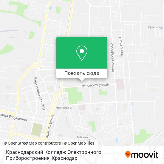Карта Краснодарский Колледж Электронного Приборостроения