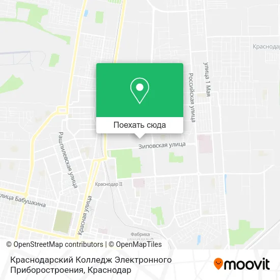 Карта Краснодарский Колледж Электронного Приборостроения