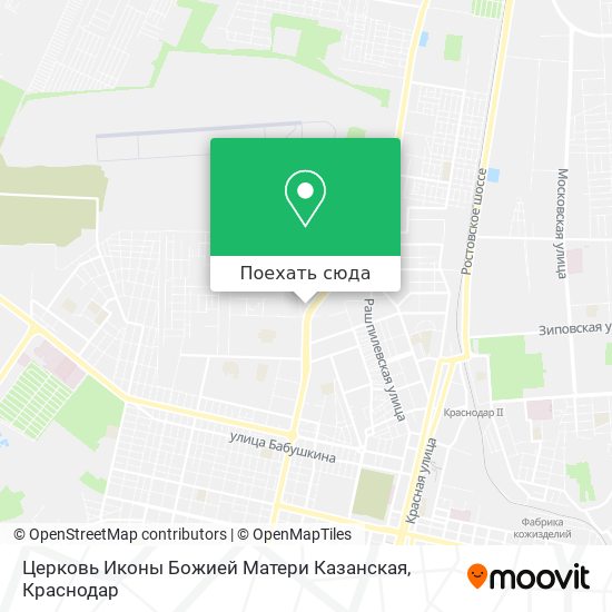 Карта Церковь Иконы Божией Матери Казанская
