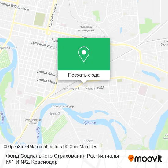 Карта Фонд Социального Страхования Рф, Филиалы №1 И №2