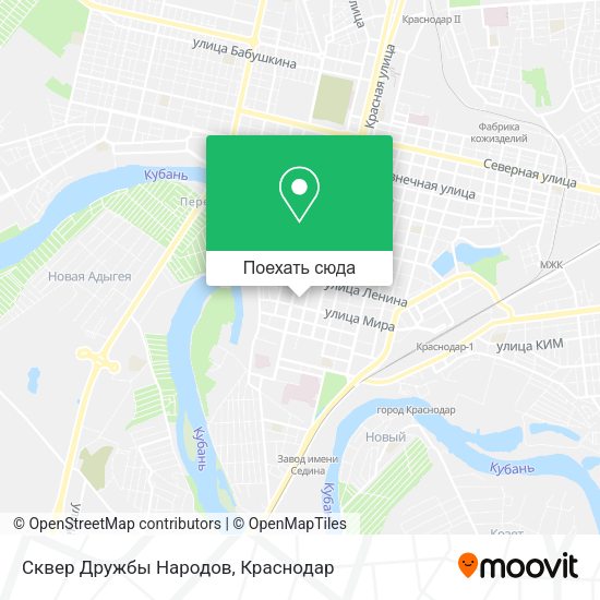 Карта Сквер Дружбы Народов