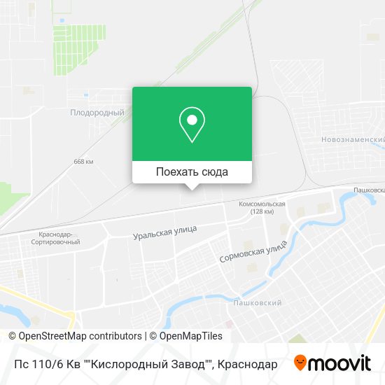 Карта Пс 110 / 6 Кв ""Кислородный Завод""