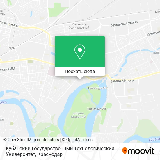 Карта Кубанский Государственный Технологический Университет