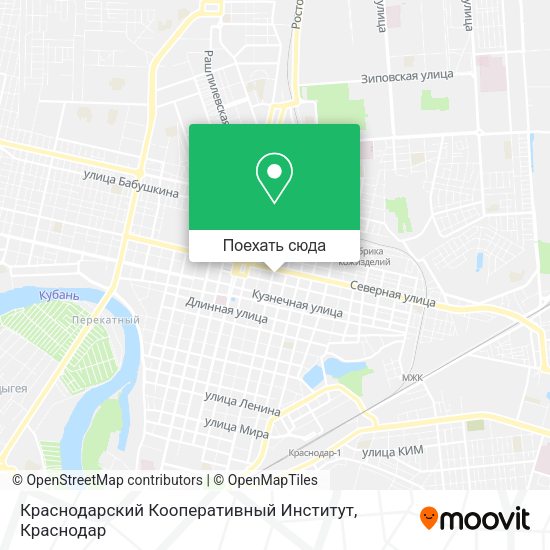 Карта Краснодарский Кооперативный Институт