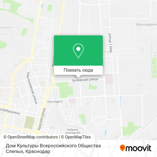 Карта Дом Культуры Всероссийского Общества Слепых