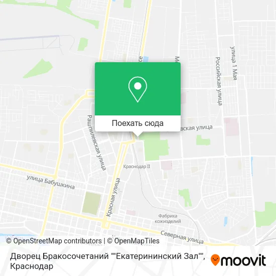 Карта Дворец Бракосочетаний ""Екатерининский Зал""