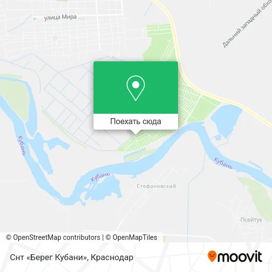Карта Снт «Берег Кубани»